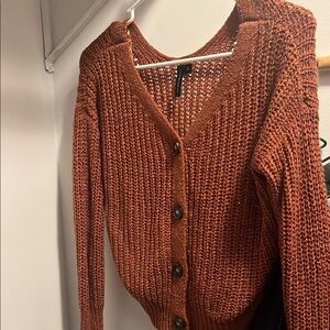 moon & madison Brown Chunky Knit Shrug